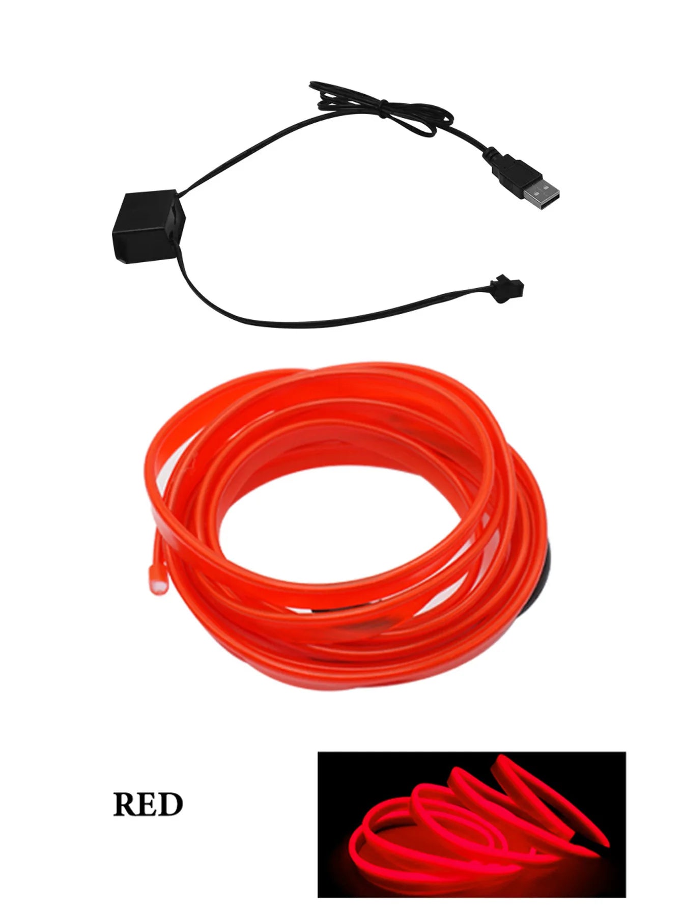 Car LED Light Interior Ambient LED Strip with USB Cigarette Lighter Backlight Auto Atmosphere Decorative Lamp Car Accessories